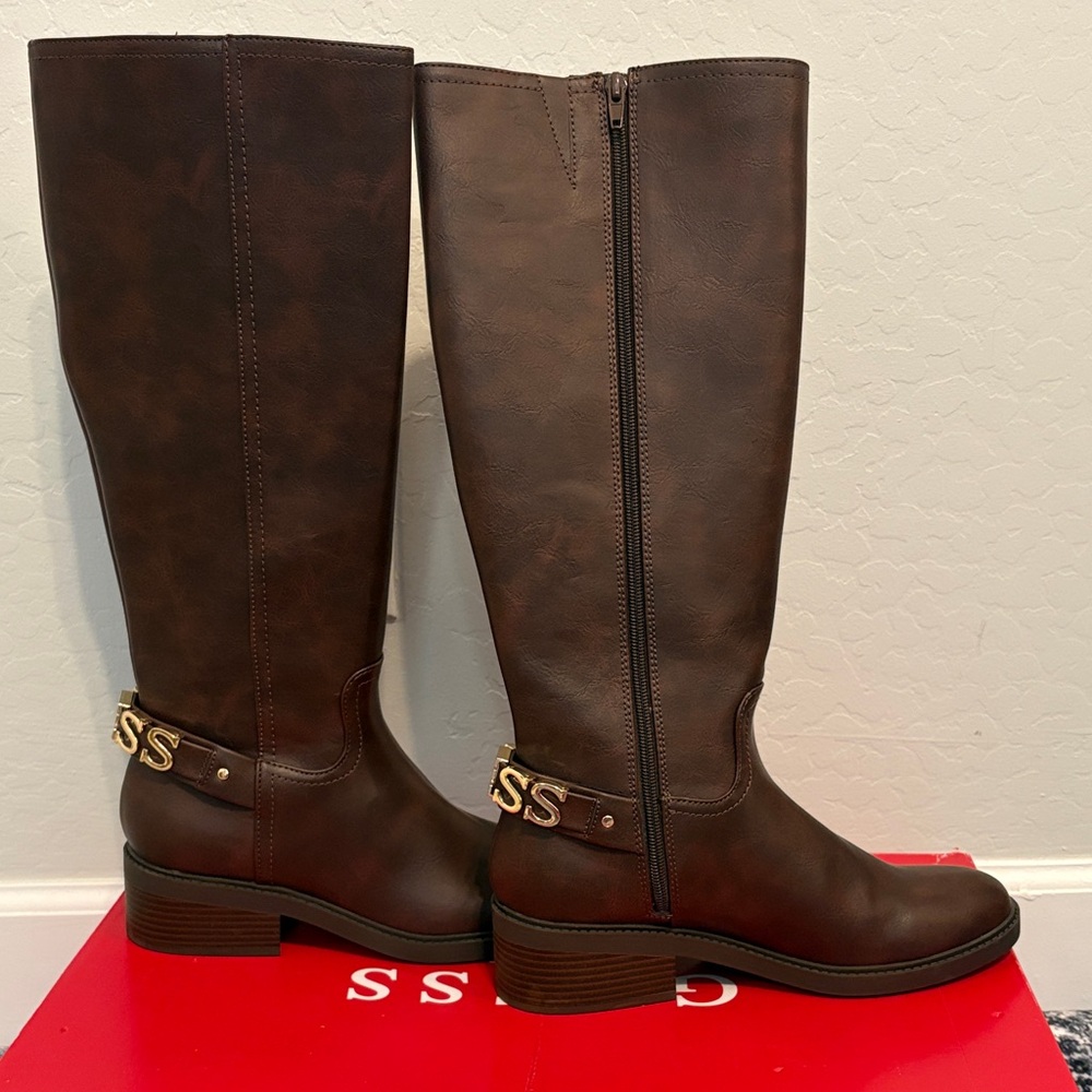 Guess Women's Dark Brown Knee Height Boots